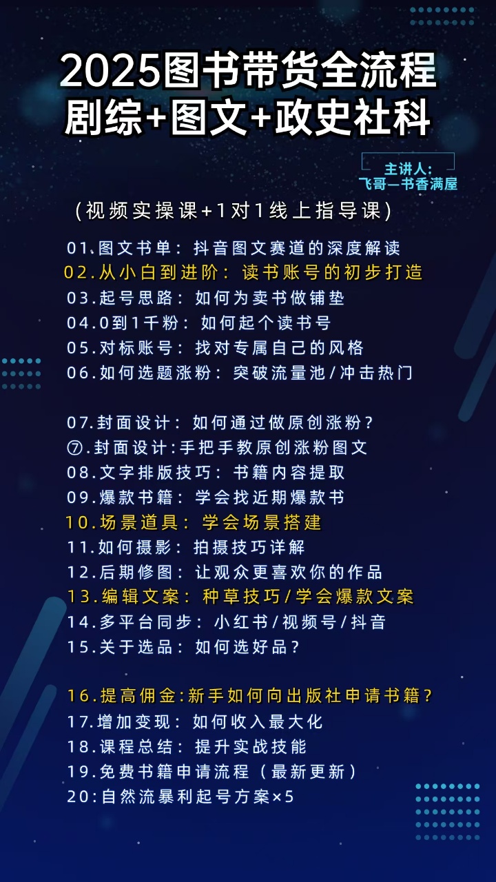 书香满屋2025图书带货全流程：剧综+图文+政史社科