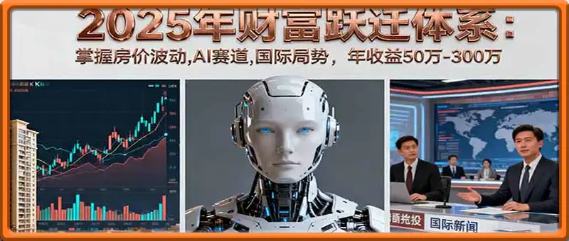 2025年财富跃迁体系：掌握房价波动,AI赛道,国际局势，年收益50万-300万