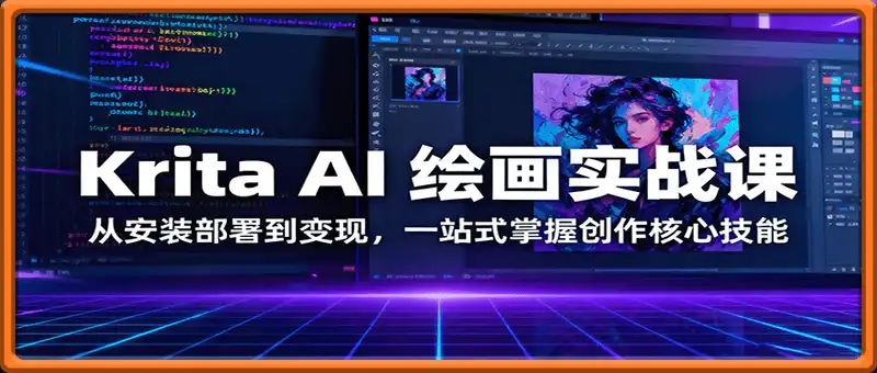 Krita AI 绘画实战课：从安装部署到变现，一站式掌握创作核心技能
