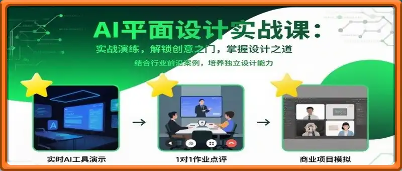 AI平面设计实战课，实战演练，解锁创意之门，掌握设计之道