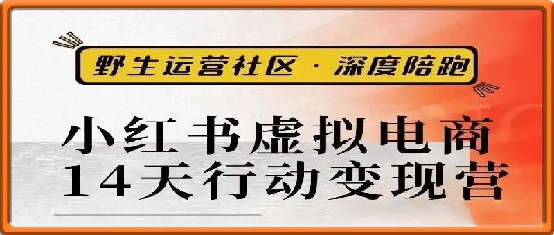 小红书电商14天变现训练营3.0