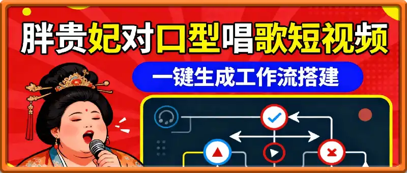 一键生成胖贵妃对口型唱歌短视频工作流