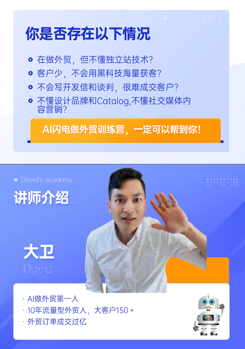 大卫·AI闪电做外贸训练营合集